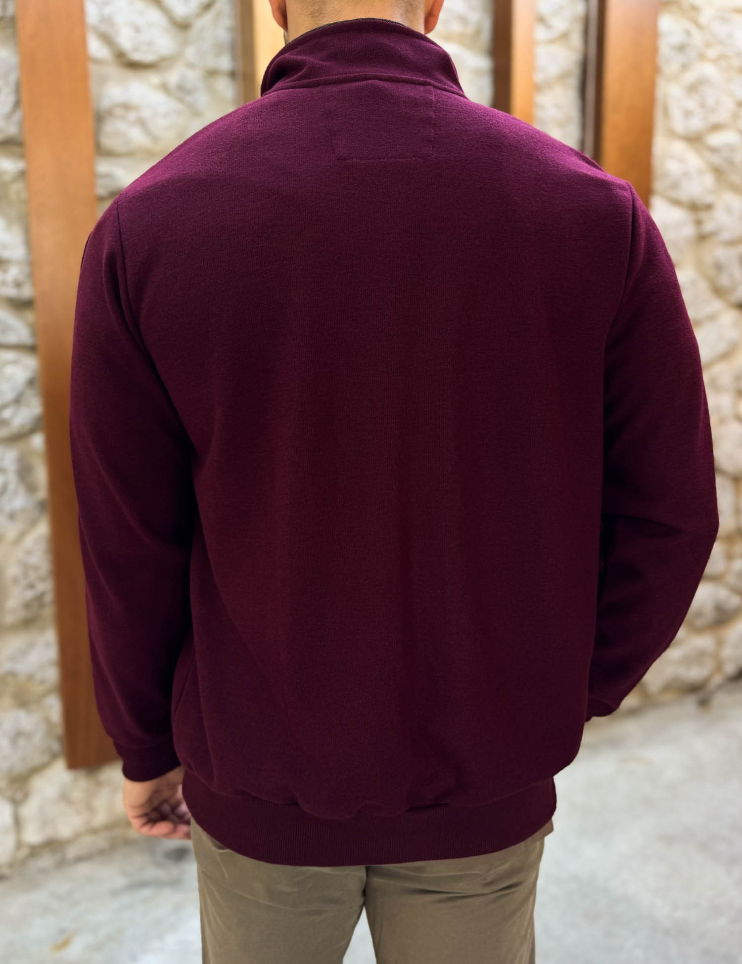 Everbest ανδρική Plus Size μπορντό ζακέτα με ριπ ύφασμα 261038B φωτογραφία